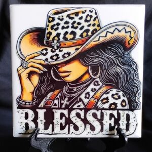 Hand Crafted Leopard Print and Blessed Design